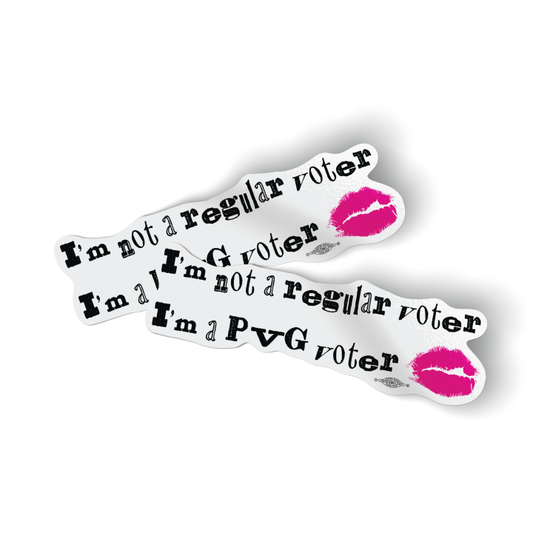 PVG Voter (7" x 2.2" Vinyl Sticker -- Pack of Two!)