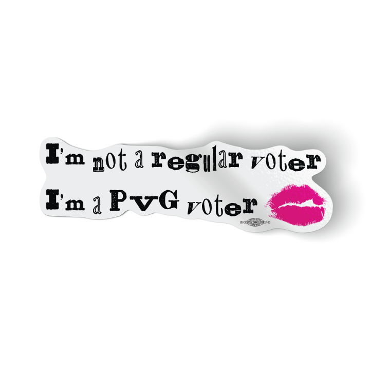 Hot Girls/PVG Voter Combo (Vinyl Stickers -- Pack of Two!)