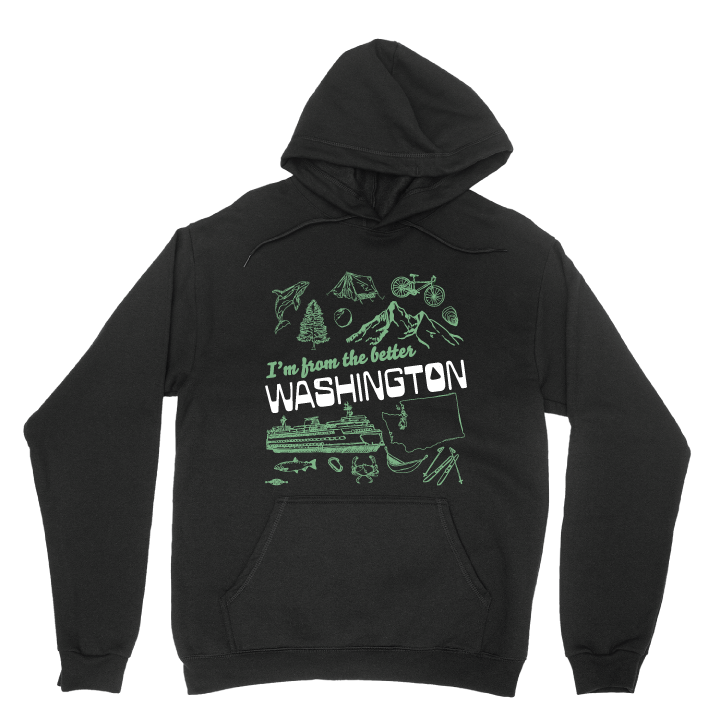 Better Washington (Black Pullover Hoodie)