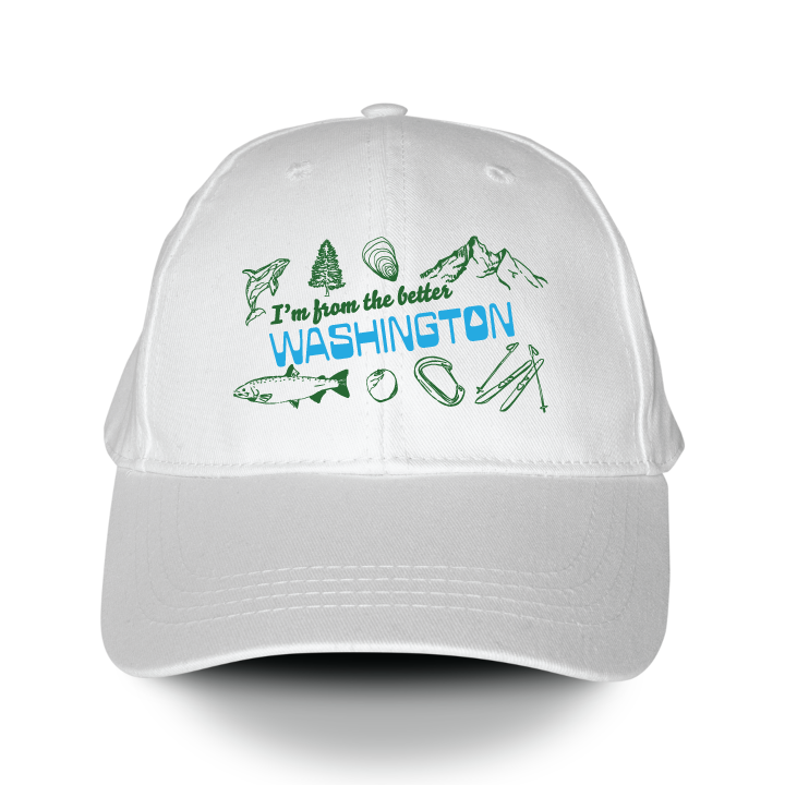 Better Washington (White Baseball Cap)