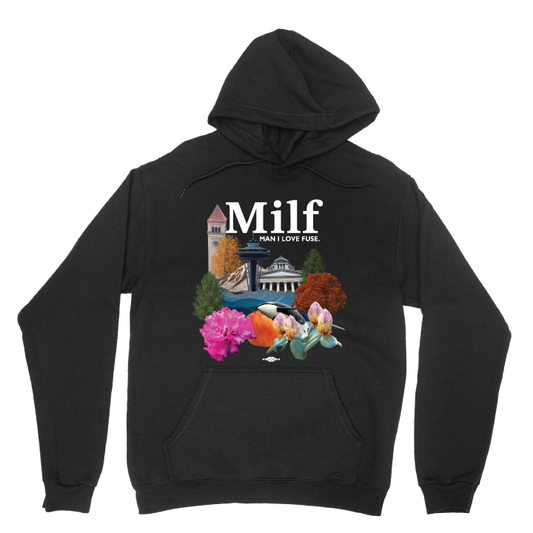 Milf (Black Pullover Hoodie)