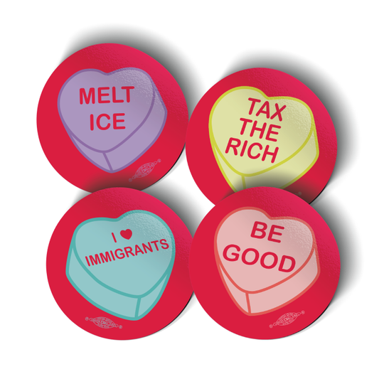 Candy Hearts Combo (Vinyl Stickers -- Pack of Four!)