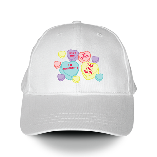 Candy Hearts (White Baseball Cap)