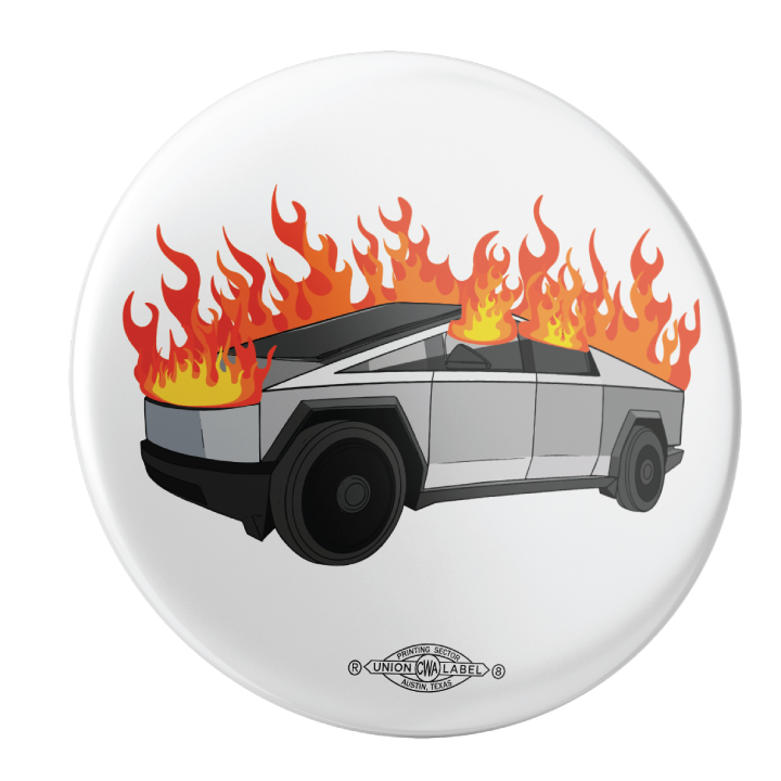 Cybertruck/Troublemaker Combo (2.25" Pin-Back Buttons -- Pack Of Two!)