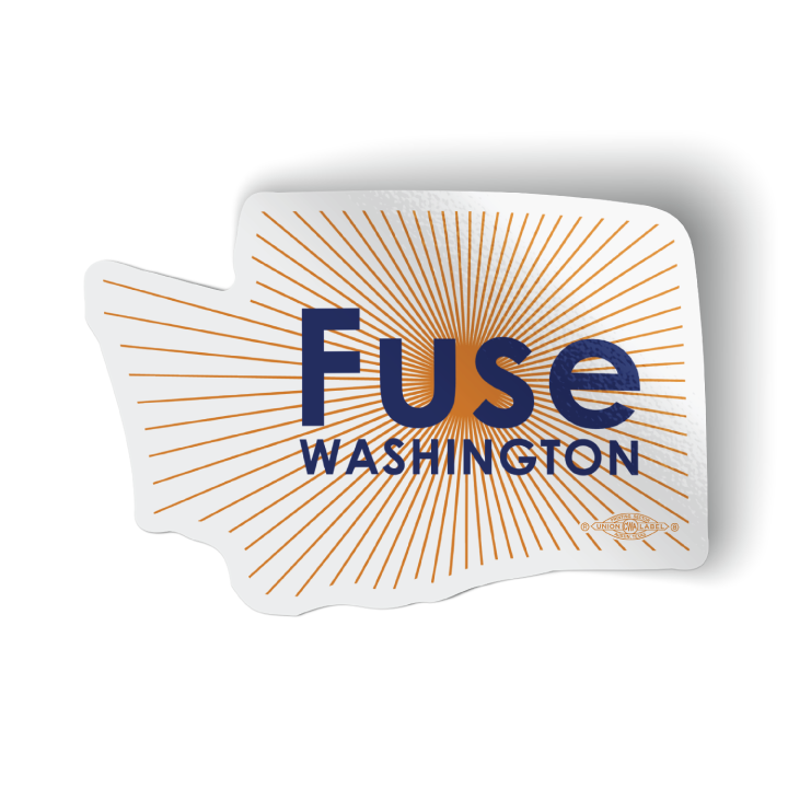 Fuse Washington (4" x 2.7" Vinyl Sticker -- Pack of Two!)