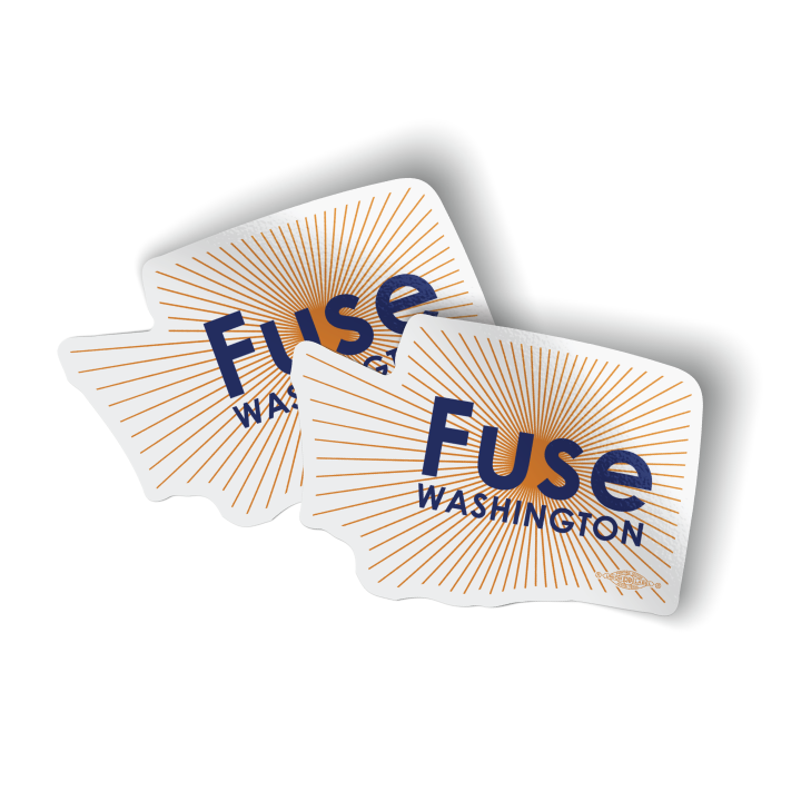 Fuse Washington (4" x 2.7" Vinyl Sticker -- Pack of Two!)