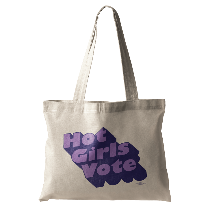 Hot Girls Vote (Natural Canvas Tote)