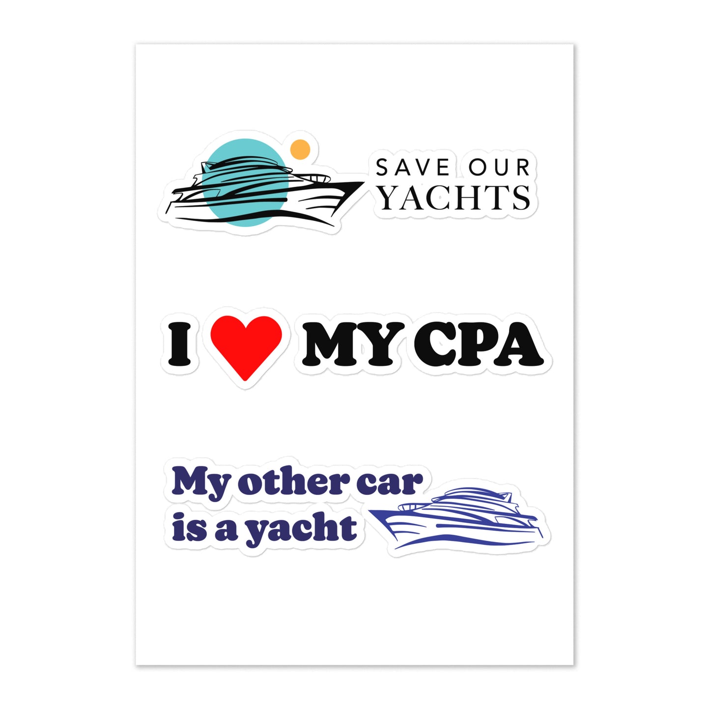 Save Our Yachts - Sticker sheet