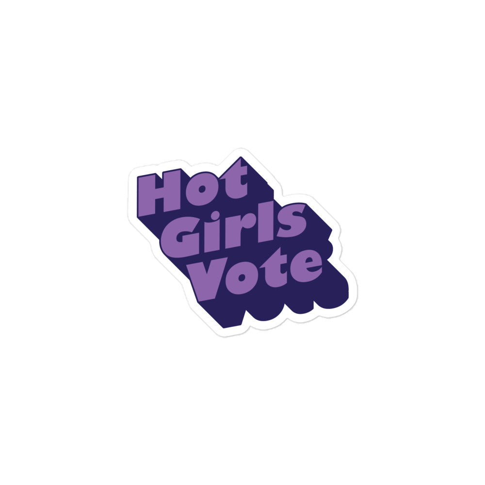 Hot Girls Vote - Bubble-free sticker