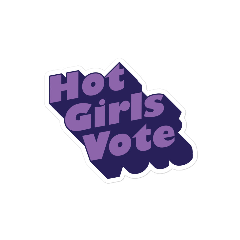 Hot Girls Vote - Bubble-free sticker