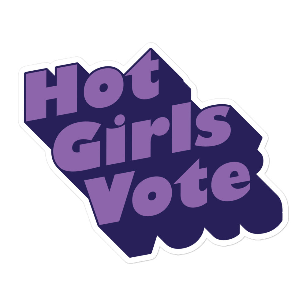 Hot Girls Vote - Bubble-free sticker