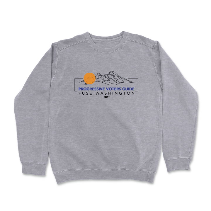 Progressive Voters Guide (Dark Ash Crewneck Sweater)